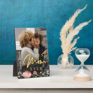 Best mum ever personalised photo Mothers Day Plaque