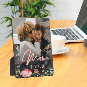 Best mum ever personalised photo Mothers Day Plaque