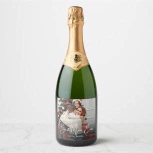 Best Mum Ever Personalised Photo Sparkling Wine Label