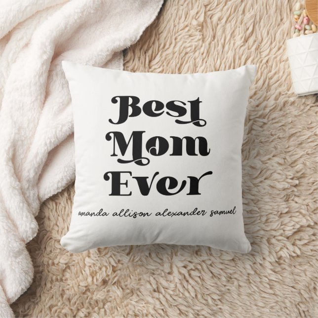Best Mum Ever Personalised Throw Pillow (Blanket)