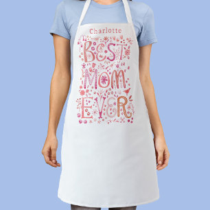 Best Mum Ever Personalised Watercolor Apron
