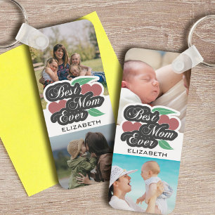 Best Mum Ever Photo Collage Birthday Keepsake Cute Key Ring