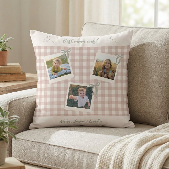Best Mum Ever Photo Collage Cushion (Creator Uploaded)