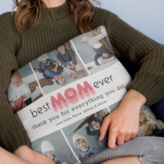 Best Mum Ever Photo Collage Cushion (Creator Uploaded)