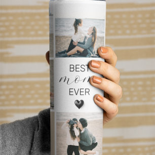 Best Mum Ever Photo Collage Custom Name Thermal Tumbler