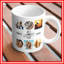 Best Mum Ever Photo Collage Elegant Script Heart