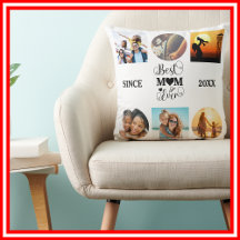 Best Mum Ever Photo Collage Elegant Script Heart