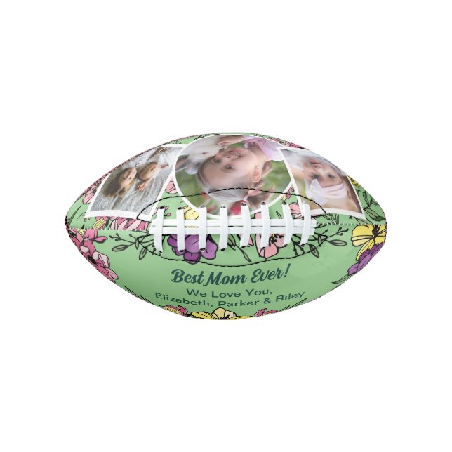 Best Mum Ever Photo Collage Football American Football (Front)
