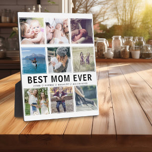 Best Mum Ever Photo Collage Keepake Plaque