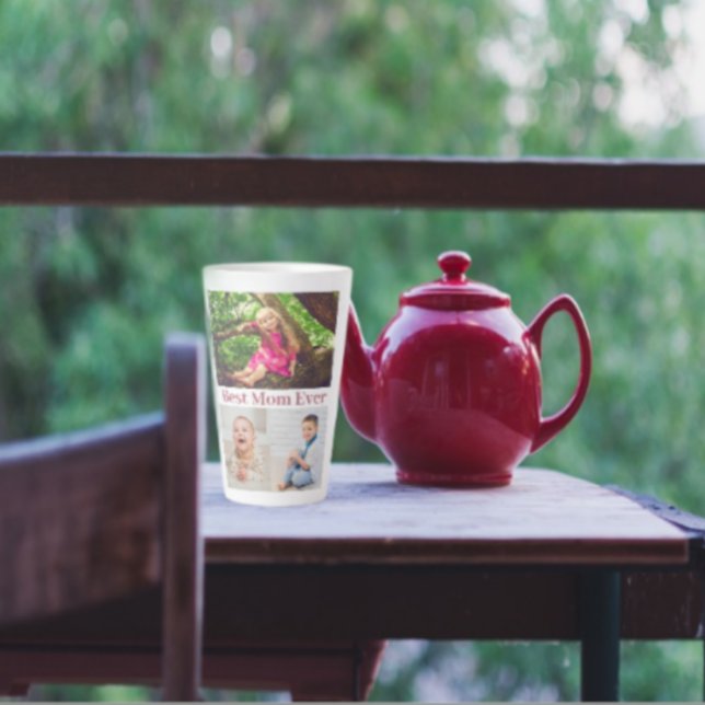 Best Mum Ever Photo Collage Latte Mug (Creator Uploaded)