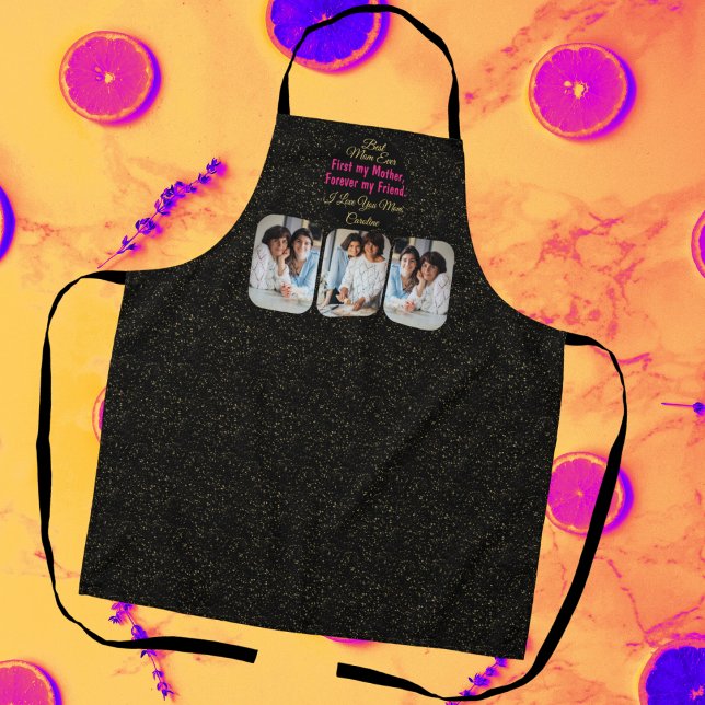 Best Mum Ever Photo Collage Modern Mothers Day Apron (Creator Uploaded)