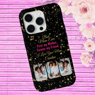Best Mum Ever Photo Collage Modern Mothers Day iPhone 15 Pro Case