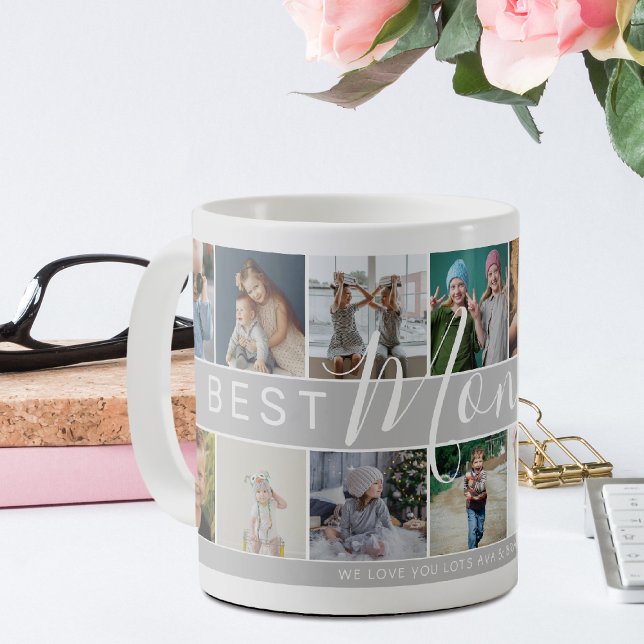 'Best Mum Ever' Photo Collage | Mothers Day Gift Coffee Mug (Creator Uploaded)