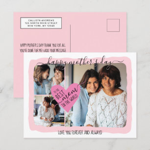 Best Mum Ever Photo Collage Mother's Day Holiday Postcard