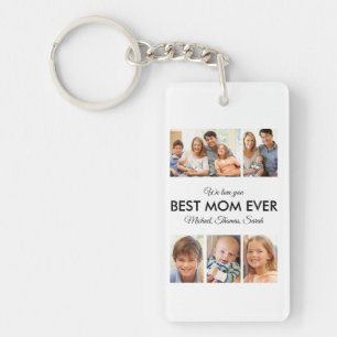 Best Mum Ever Photo Collage Mothers Day Key Ring
