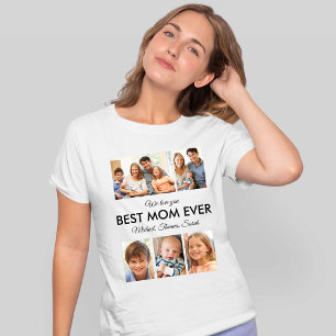 Best Mum Ever Photo Collage Mothers Day T-Shirt