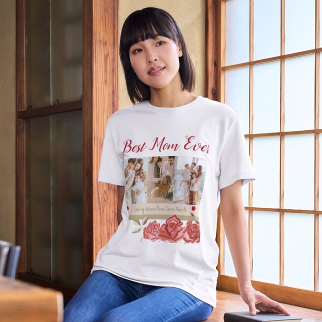 Best Mum Ever Photo Collage Mothers Day T-Shirt (Creator Uploaded)