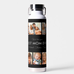 Best Mum Ever Photo Collage Mothers Day Water Bottle