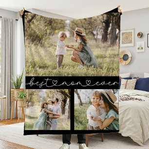 Best Mum Ever Photo Fleece Blanket