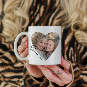 Best Mum Ever Photo Heart Shaped Mother's Day Coffee Mug