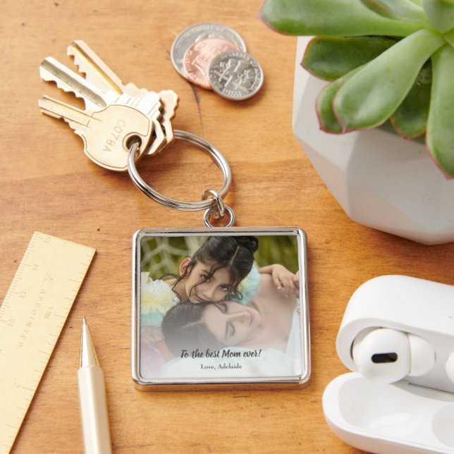 Best Mum Ever Photo Keychain (Desk)