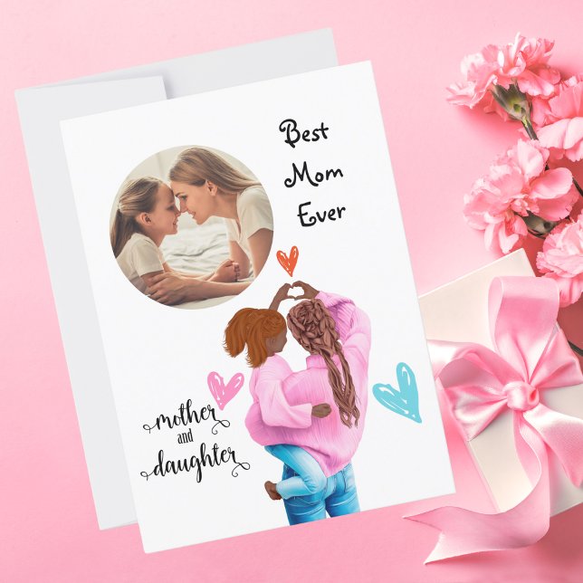 Best Mum Ever  Photo Mothers Day Greeting Card (Creator Uploaded)