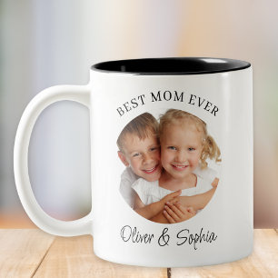 Best Mum Ever Photo Mother's Day Two-Tone Coffee Mug