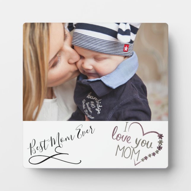 Best Mum Ever Photo Plaque with Easel (Front)