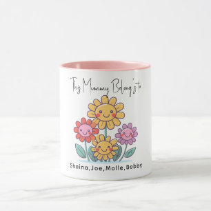 Best Mum Ever Pink Custom Mothers Day floral Mug