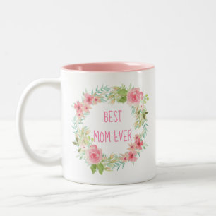 "Best Mum Ever" Pink Floral Mug