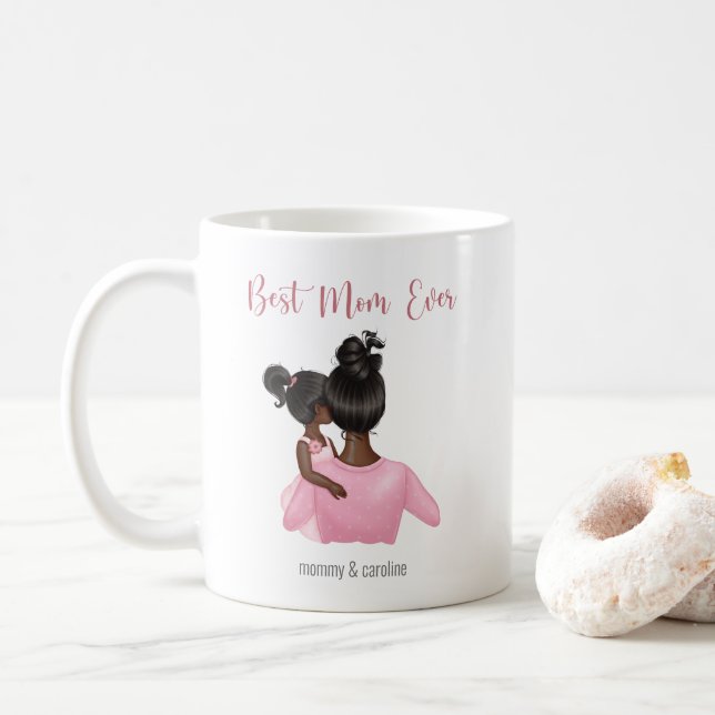 Best Mum Ever Pink White Coffee Mug (With Donut)