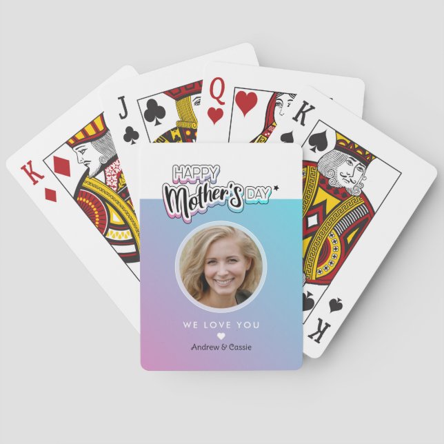 Best mum ever playing cards (Back)