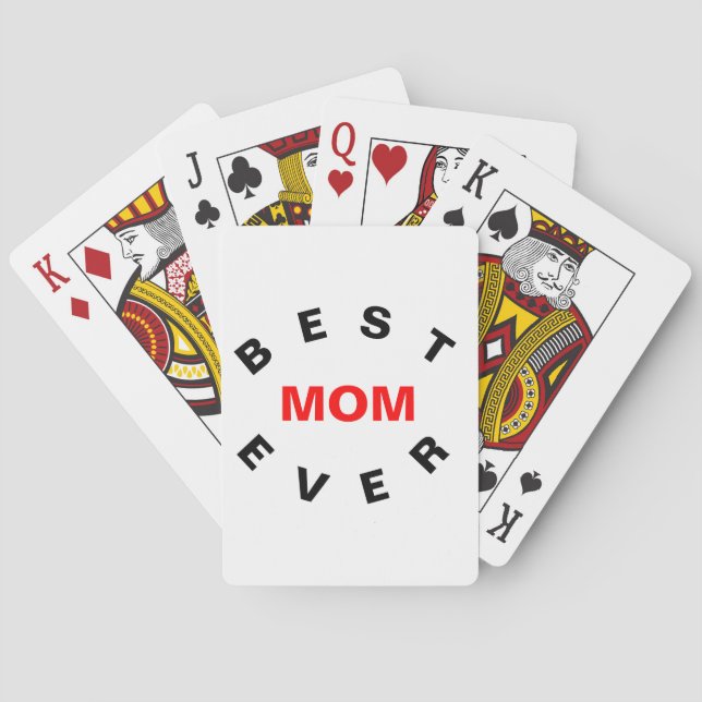 Best Mum Ever Playing Cards (Back)