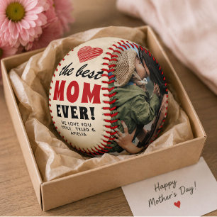 Best Mum Ever Red Heart Mother`s Day 2 Photo  Softball