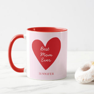 Best Mum Ever Red Heart Mother's Day Gift Mug