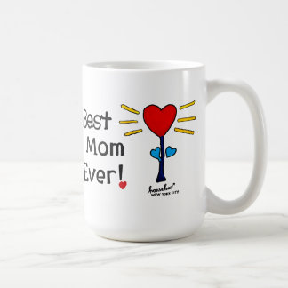 "Best Mum Ever" Red HeartFlower Mug