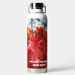 Best Mum Ever! Red Roses for mum Water Bottle
