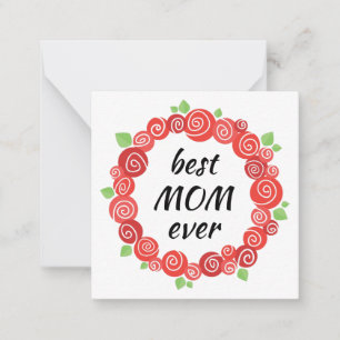 Best mum ever red roses mother's day card