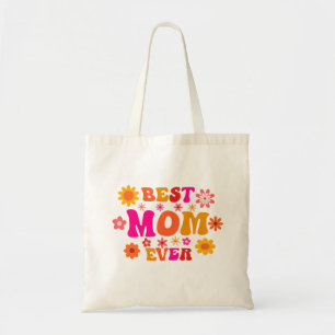 Best Mum Ever Retro Groovy Mother's Day  Tote Bag