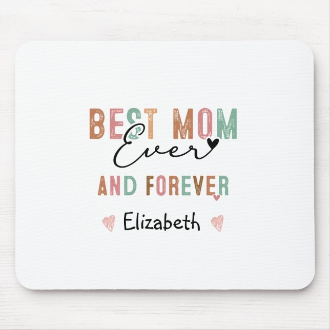 Best Mum Ever  Retro Script Groovy Mother's day  Mouse Mat (Front)