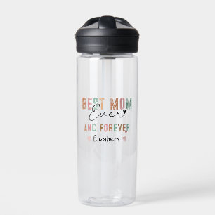 Best Mum Ever  Retro Script Groovy Mother's day  Water Bottle