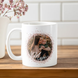 Best Mum Ever Rose Gold Glitter Photo Mother's Day Coffee Mug