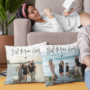 Best Mum Ever Script 2x Photo Cushion