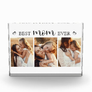 Best Mum Ever Script Gift For Mum Photo Collage Block
