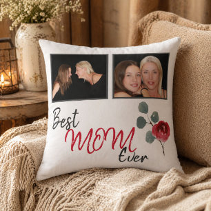 Best Mum Ever Script Mother Photo Collage Cushion