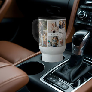 Best Mum Ever Script Mother's Day 8 Photo Collage Travel Mug