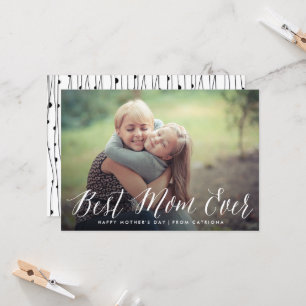 Best Mum Ever Script   Mother's Day Card