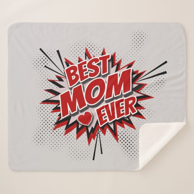Best Mum Ever Sherpa Blanket (Front (Horizontal))