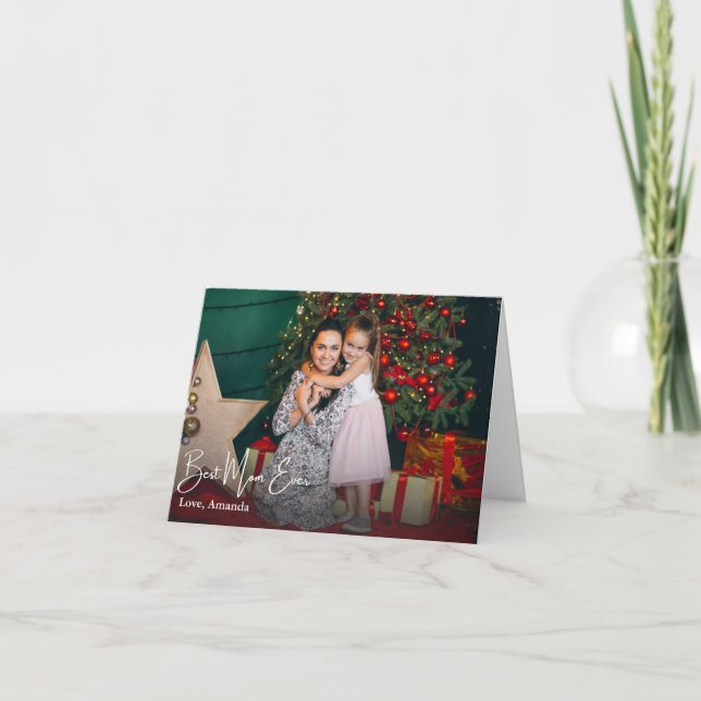 Best Mum Ever Simple Custom Photo Announcement (Front)