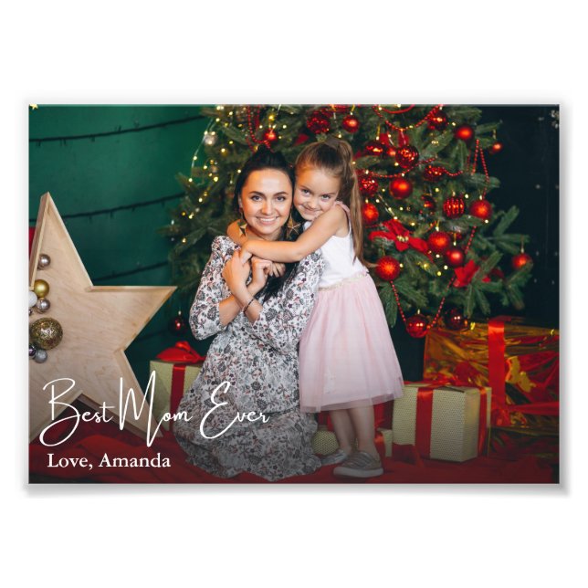 Best Mum Ever Simple Custom Photo Print (Front)
